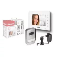   Legrand 360910 EASYKIT fehér 2 vezetékes Wi-Fi videó kaputelefon szett adapterrel, egylakásos, bővíthető, színes 7"-os beltéri egység, hívásátirányítás okostelefonra ( Legrand 360910 )