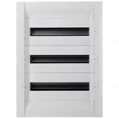   Legrand 401758 Practibox3 süllyesztett kiselosztó, átlátszó füstszínű ajtóval, védőföld és nulla elosztókapoccsal, 3 sor 54 modul, 592x422 ( Legrand 401758 )