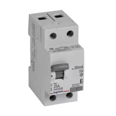   Legrand, RX3, 402036, Áram-védőkapcsoló (Fi-relé), A osztály, 2P, 25A, 30 mA. RX3 (Legrand 402036)