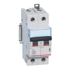   Legrand 403533 TX3 Kismegszakító. 2P, 50A, C karakterisztika, 6kA