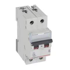   Legrand 403734 TX3 Kismegszakító. 2P, 6A, D karakterisztika, 6kA