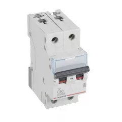   Legrand 404210 TX3 Kismegszakító. 2P, 50A, C karakterisztika, 10kA