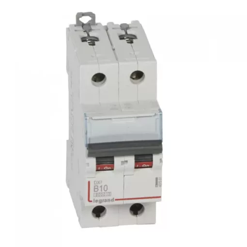 Legrand 407507 DX3 Kismegszakító. 2P, 10A, B karakterisztika, 6kA