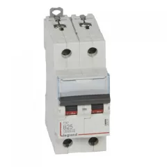   Legrand 407511 DX3 Kismegszakító. 2P, 25A, B karakterisztika, 6kA