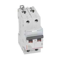   Legrand 407515 DX3 Kismegszakító. 2P, 63A, B karakterisztika, 6kA