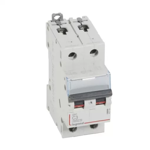 Legrand 407794 DX3 Kismegszakító. 2P, 3A, C karakterisztika, 6kA