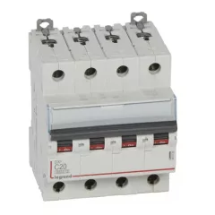   Legrand 407929 DX3 Kismegszakító. 4P, 20A, C karakterisztika, 6kA