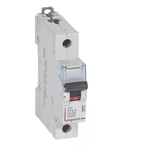 Legrand 407974 DX3 Kismegszakító. 1P, 32A, D karakterisztika, 6kA