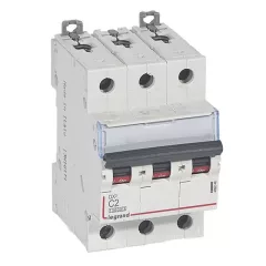   Legrand 409248 DX3 Kismegszakító. 3P, 2A, C karakterisztika, 10kA