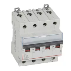   Legrand 409337 DX3 Kismegszakító. 4P, 20A, C karakterisztika, 10kA
