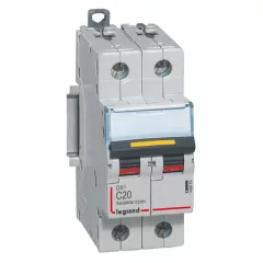   Legrand 409569 DX3-DC Kismegszakító. 2P, 20A, karakterisztika, 16kA