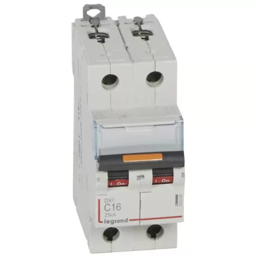 Legrand 409768 DX3 Kismegszakító. 2P, 16A, C karakterisztika, 25kA