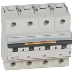   Legrand 409800 DX3 Kismegszakító. 4P, 63A, C karakterisztika, 25kA