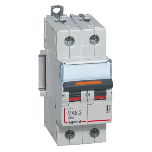 Legrand 409869 DX3 kismegszakító 25kA 2P 230/400V~ MA6,3 ( Legrand 409869 )