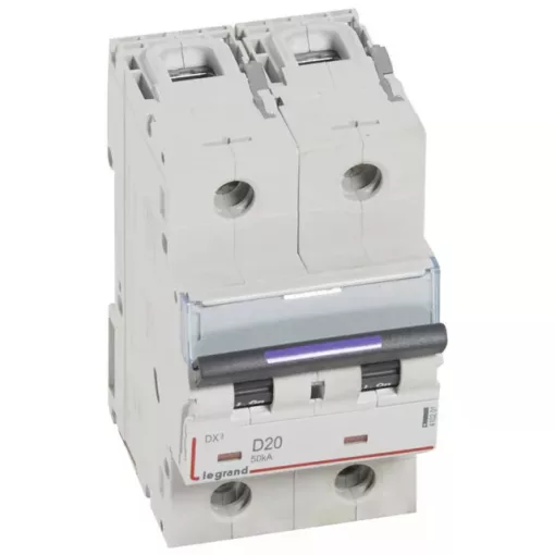 Legrand 410201 DX3 Kismegszakító. 2P, 20A, D karakterisztika, 50kA