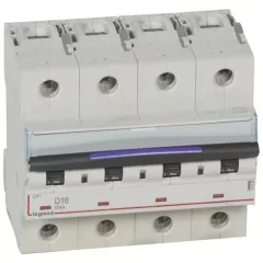   Legrand 410226 DX3 Kismegszakító. 4P, 16A, D karakterisztika, 50kA
