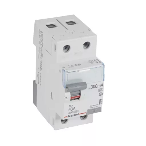 Legrand 411576 TX3 Áram-védőkapcsoló (Fi-relé) A osztály, 2P, 63A, 300mA