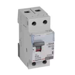   Legrand 411597 TX3 Áram-védőkapcsoló (Fi-relé) Hpi osztály, 2P, 63A, 30mA