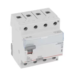   Legrand 411784 TX3 Áram-védőkapcsoló (Fi-relé) A osztály, 4P, 25A, 300mA