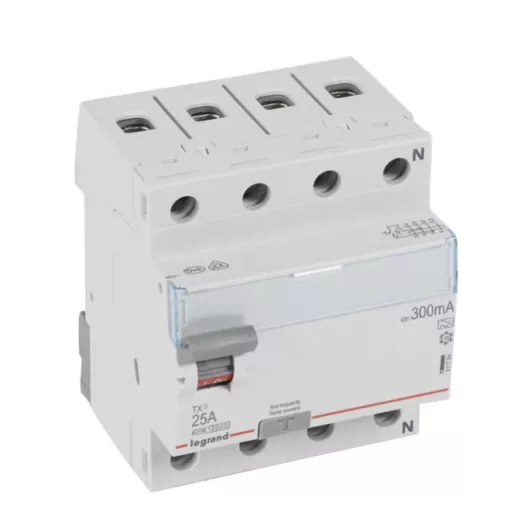 Legrand 411784 TX3 Áram-védőkapcsoló (Fi-relé) A osztály, 4P, 25A, 300mA