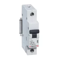   Legrand, RX3, 419136, Kismegszakító 1P,16A, B karakterisztika, 6 kA, RX3 (Legrand 419136)