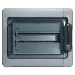   Legrand 601981 Plexo3 védett elosztó 12 modul, 1 sor, átlátszó ajtóval, IP65, PE és N sínnel, falon kívüli, 282x340x141mm