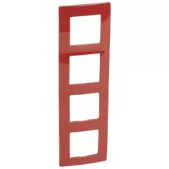   Legrand Niloé 665024 4-es piros keret függőleges és vízszintes elhelyezéssel (Legrand 665024)