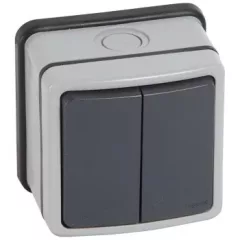  Legrand 684604 Plexo 66 kettős váltóérintkezős kapcsoló falon kívüli ( Legrand 684604 )