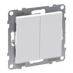   Legrand SUNO 721105 csillárkapcsoló (105), fehér burkolattal, rugós bekötés, keret nélkül, süllyesztett, 10A 250V IP20