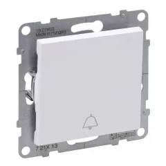   Legrand SUNO 721113 egypólusú nyomó (N101), fehér burkolattal, csengőjellel, rugós bekötés, keret nélkül, süllyesztett, 6A 250V IP20