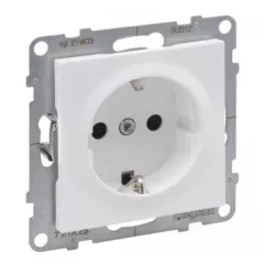   Legrand SUNO 721125 földelt csatlakozóaljzat (dugalj), 2P+F, fehér burkolattal, csavaros bekötés, keret nélkül, süllyesztett, 16A 250V IP20
