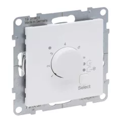   Legrand SUNO 721137 Termosztát padlófűtéshez, fehér burkolattal, csavaros bekötés, keret nélkül, süllyesztett, 16A 250V IP20