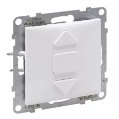   Legrand SUNO 721139 Redőnykapcsoló, fehér burkolattal, rugós bekötés, keret nélkül, süllyesztett, 6A 250V IP20