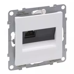   Legrand SUNO 721158 Informatikai csatlakozóaljzat, 1xRJ45, Cat6A STP, fehér burkolattal, keret nélkül