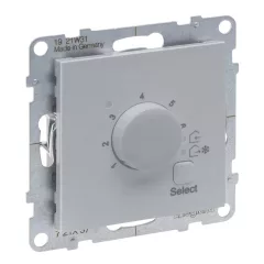   Legrand SUNO 721337 Termosztát padlófűtéshez, alumínium burkolattal, csavaros bekötés, keret nélkül, süllyesztett, 16A 250V IP20