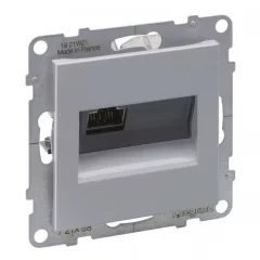   Legrand SUNO 721358 Informatikai csatlakozóaljzat, 1xRJ45, Cat6A STP, alumínium burkolattal, keret nélkül