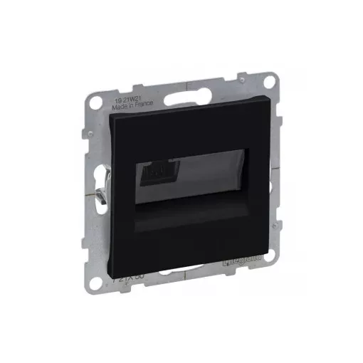 Legrand SUNO 721450 Informatikai csatlakozóaljzat, 1xRJ45, Cat5e UTP, fekete burkolattal, keret nélkül