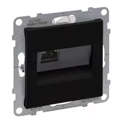   Legrand SUNO 721456 Informatikai csatlakozóaljzat, 1xRJ45, Cat6 STP, fekete burkolattal, keret nélkül
