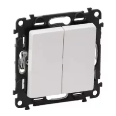   Legrand Valena Life 752108 dupla váltóérintkezős kapcsoló (106+6), fehér burkolattal keret nélkül, süllyesztett 10A 250V (Legrand 752108)