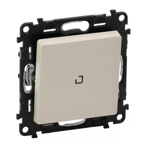 Legrand Valena Life 752204 egypólusú kapcsoló (101), elefántcsont burkolattal keret nélkül, süllyesztett, ellenőrzőfénnyel 10A 250V (Legrand 752204)