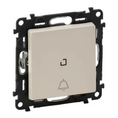   Legrand Valena Life 752216 váltóérintkezős nyomó (N106), elefántcsont burkolattal keret nélkül, süllyesztett, csengőjellel, jelzőfénnyel 10A 250V (Legrand 752216)
