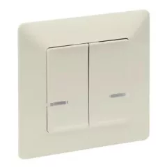   Legrand Netatmo 752288 Valena Life okos csillárkapcsoló (végrehajtó), süllyesztett, díszítőkerettel szállítva, elefántcsont színű, fázis-nulla megtáplálású, két külön kapcsolt fázis elmenővel, gatewayhez csatlakoztatható