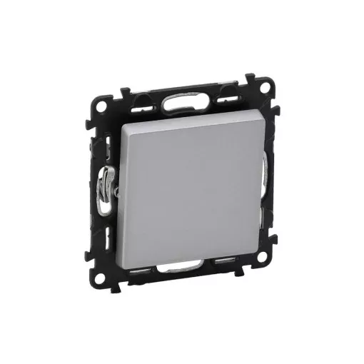 Legrand Valena Life 752301 egypólusú kapcsoló (101), aluminium burkolattal keret nélkül, süllyesztett 10A 250V (Legrand 752301)