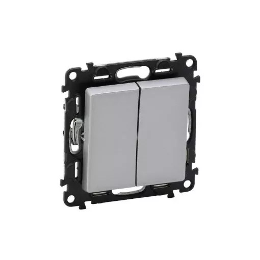 Legrand Valena Life 752305 csillárkapcsoló (105), aluminium burkolattal keret nélkül, süllyesztett 10A 250V (Legrand 752305)