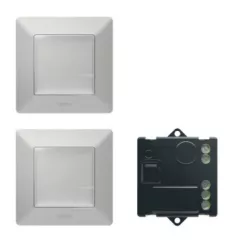   Legrand Netatmo 752350 Párosított szett: Alternatív kapcsolás mikromodul segítségével - 2 vezeték nélküli kapcsoló + mikromodul Valena Life Netatmo alumínium ( 752350 )