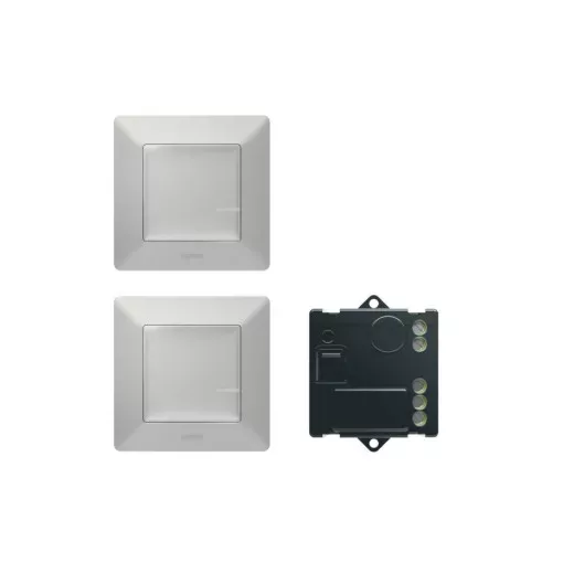 Legrand Netatmo 752350 Párosított szett: Alternatív kapcsolás mikromodul segítségével - 2 vezeték nélküli kapcsoló + mikromodul Valena Life Netatmo alumínium ( 752350 )