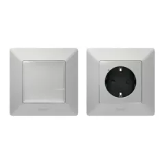   Legrand Netatmo 752354 Párosított szett: Vezérelhető csatlakozó aljzat - 1 intelligens csatlakozóaljzat + 1 vezeték nélküli kapcsoló Valena Life Netatmo alumínium ( 752354 )
