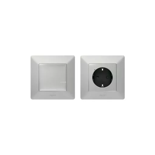 Legrand Netatmo 752354 Párosított szett: Vezérelhető csatlakozó aljzat - 1 intelligens csatlakozóaljzat + 1 vezeték nélküli kapcsoló Valena Life Netatmo alumínium ( 752354 )