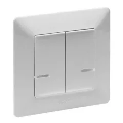   Legrand Netatmo 752388 Valena Life okos csillárkapcsoló (végrehajtó), süllyesztett, díszítőkerettel szállítva, alumínium színű, fázis-nulla megtáplálású, két külön kapcsolt fázis elmenővel, gatewayhez csatlakoztatható