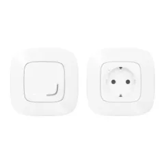   Legrand Netatmo 752554 Párosított szett: Vezérelhető csatlakozó aljzat - 1 intelligens csatlakozóaljzat + 1 vezeték nélküli kapcsoló Valena Allure Netatmo fehér ( 752554 )